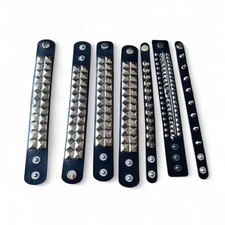 Usado, 7 peças pulseiras de couro ecológico gótico cravejadas Spike Punk emo grunge rock novas em folha comprar usado  Enviando para Brazil