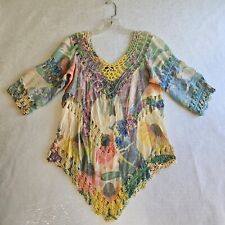 Túnica Dor Dor Couture Anthropologie Feminina M Colorida Croche Boho Hippie comprar usado  Enviando para Brazil