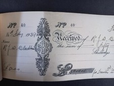 Livro de recibos britânico vintage da década de 1930 – Doações de igrejas e formulários em branco comprar usado  Enviando para Brazil