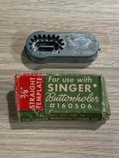 Máquina de costura Singer genuína #160506 Buttonholer 3/8" modelo reto com caixa! comprar usado  Enviando para Brazil