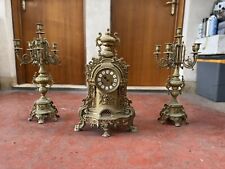 Orologio ottone candelabri usato  Valenzano