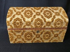 Caixa baú cúpula joias couro tecido antigo/antigo comprar usado Caixa baú cúpula joias couro tecido antigo/antigo comprar usado  Enviando para Brazil