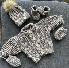 Hand knitted aran for sale  CARNFORTH