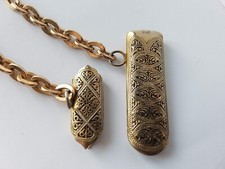 Estuche de latón vintage, decoración, estuche de algún objeto. segunda mano  Embacar hacia Mexico