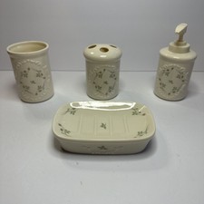 Juego de cuatro accesorios de baño vintage Lennox Rose Manor  segunda mano  Embacar hacia Mexico