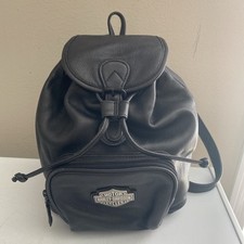 Bolsa mochila de couro preta genuína Harley Davidson comprar usado  Enviando para Brazil