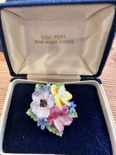 Coalport brooch vintage for sale  TRING