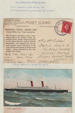 TRISTAN DA CUNHA - "FRANCONIA WORLD CRUISE 1939" TIPO VII CACHET NO PC comprar usado  Enviando para Brazil