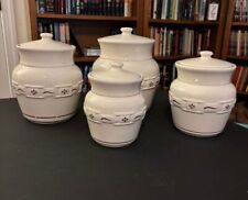 Longaberger pottery canister for sale  Harrington