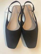 Black suede flat for sale  LLANELLI