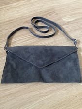 Grey suede handbag for sale  COULSDON