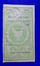 Ww1 biglietto ferroviario usato  Italia