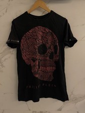 Camiseta preta logotipo Philipp Plein Scull tamanho M autêntica comprar usado  Enviando para Brazil