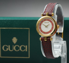 [Perto de ESTADO PERFEITO com Caixa] Relógio Feminino GUCCI 2000L 22mm Linha Sherry Vermelho Qz Do Japão comprar usado  Enviando para Brazil