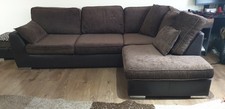 Chocolate brown sofa for sale  SLOUGH
