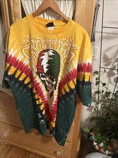 Camisa Vintage Azul Líquido Rasta Esqueleto Grateful Dead Grande Brockum Marley GDM comprar usado  Enviando para Brazil