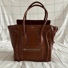Bolsa tote Céline Paris bagagem couro granulado conhaque marrom comprar usado  Enviando para Brazil