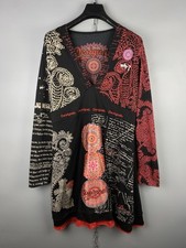 Vestido maxi feminino Desigual algodão multicolorido floral manga longa tamanho XL comprar usado  Enviando para Brazil