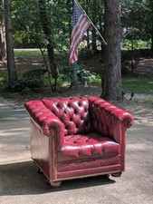 Vintage chesterfield oxblood for sale  Louisburg
