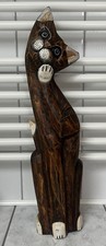 Katzenfigur holz 60cm gebraucht kaufen  Zeven