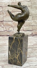 Caldo Scultura Bronzo Firmato Moderno Astratto Curvy Fertilità Ballerina Figura comprar usado  Enviando para Brazil