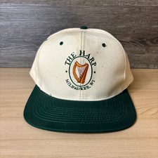 Boné vintage Harp Lager chapéu Snap Back bege verde caminhoneiro cerveja Milwaukee comprar usado  Enviando para Brazil
