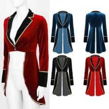 Jaqueta feminina de veludo manga longa tailcoat lapela blazers fantasia de Halloween comprar usado  Enviando para Brazil