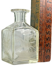 GARRAFA DE PERFUME DECANTADOR DE GRAVURA FLORAL CAVALO ANTIGO PERSONALIZADO DÉCADA DE 1880 ORIGINAL comprar usado  Enviando para Brazil