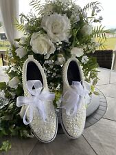Dia do casamento Calçados Tênis "Dançando" Para Noiva-Feito À Mão-Leia A Descrição comprar usado  Enviando para Brazil
