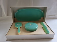 Conjunto de cômoda infantil celulóide antigo bandeja escova pente caixa de sabão/pó caixa original comprar usado  Enviando para Brazil