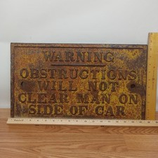 Antique railroad sign for sale  Sterling City
