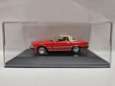 Schuco Mercedes 560 SL R107 kabriolet miękki top czerwony 1:43 W idealnym stanie w szafce zastępczej na sprzedaż  PL