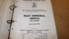 Bmc.service parts list.heavy for sale  STOKE-ON-TRENT
