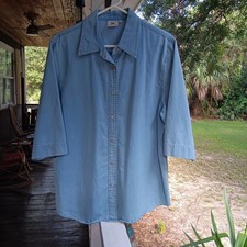 Lafei-nier Denim Krótki rękaw Koszula zatrzaskowa Western Rozmiar Large, używany na sprzedaż  Wysyłka do Poland