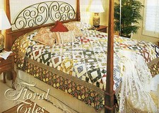 Floral tiles quilt for sale  Winchester