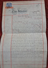 Antique document 1898 for sale  FORDINGBRIDGE