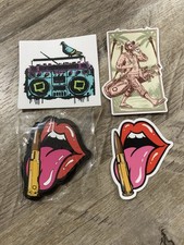 Live Q or Die Lips Boombox PVC Patch & Stickers Honey Badger Boombox 8.6 Q LLC comprar usado  Enviando para Brazil