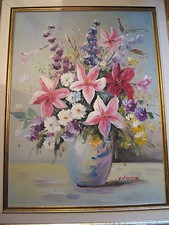 Huile toile contemporaine d'occasion  Rochechouart