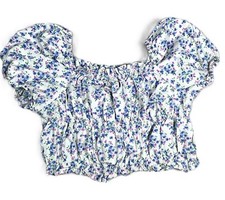 Blusa ZARA Meninas Manga Puff Rouched Ditzy Floral 100% Algodão Infantil Tamanho 8 comprar usado  Enviando para Brazil