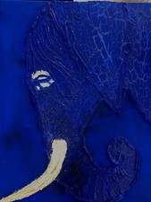 Art abstrait bleu d'occasion  Allaire