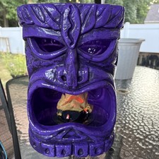 Luminária Luau Flame Idol azul 13” cabeça tiki praia havaiana pátio festa, usado comprar usado  Enviando para Brazil