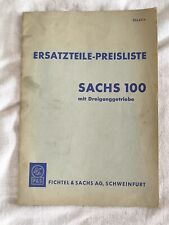 Ersatzteilliste sachs 100 gebraucht kaufen  Vogt