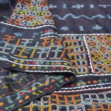 Têxtil bordado índigo Wodaabe Bororo 41x64 polegadas comprar usado  Enviando para Brazil