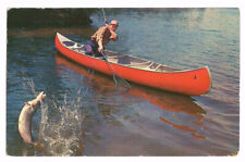 Fishing postcard canoe for sale  USA