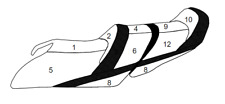 Yamaha VX Cruiser white 2015-20 Custom PWC New Blacktip Seat Cover blackwhite na sprzedaż  Wysyłka do Poland