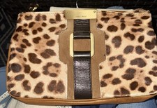 Jimmy Choo Autêntico Cabelo de Pônei Pele de Bezerro Grande Declaração Bolsa de Embreagem com Certificado de Autenticidade comprar usado  Enviando para Brazil
