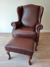 brown leather wing chair for sale brown leather wing chair for sale CHICHESTER