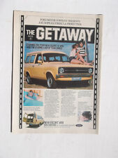 Ford Escort The Getaway Panel Van anúncio original removido de uma revista comprar usado  Enviando para Brazil