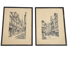 Framed vintage architectural for sale  Lancaster