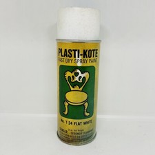 Foto vintage PLASTI-KOTE não lata. T-24 lata de tinta spray branca plana RARA! comprar usado  Enviando para Brazil